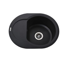 Гранітна мийка Globus Lux MORAINE чорний  600х470мм-А0001