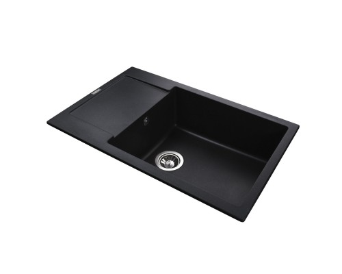 Гранітна мийка Globus Lux MALABI чорний 780х500мм-А0001