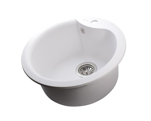 Гранітна мийка Globus Lux ORTA білий 485мм-А0007