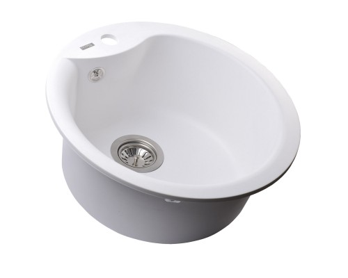 Гранітна мийка Globus Lux ORTA білий 485мм-А0007