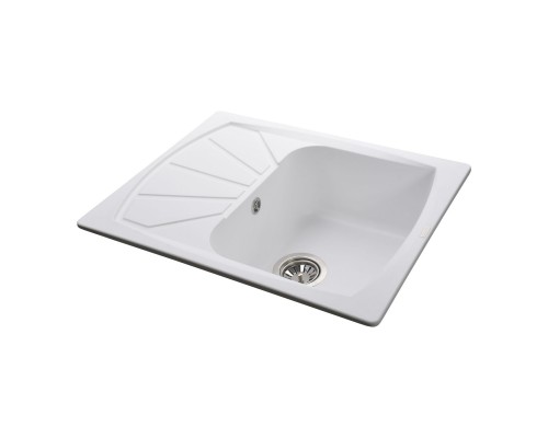 Гранітна мийка Globus Lux TANA білий 650х500мм-А0007
