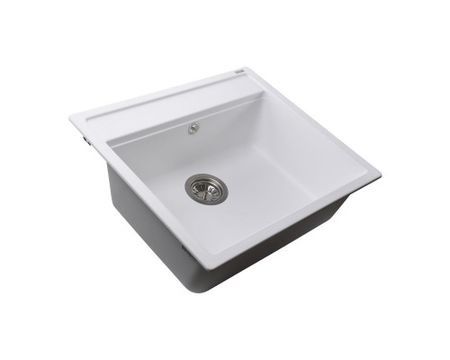 Гранітна мийка Globus Lux VOLTA  білий 570х510мм-А0007