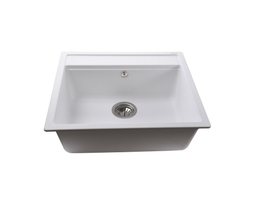 Гранітна мийка Globus Lux VOLTA  білий 570х510мм-А0007