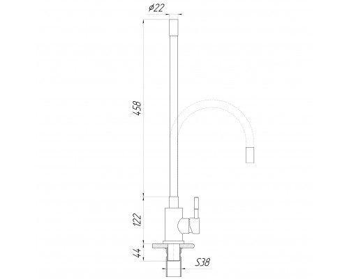 Змішувач для кухні Globus Lux ALPEN SBT1-203SG