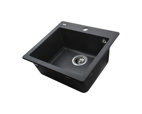 Гранітна мийка Globus Lux AOSTA графiт 490x455мм-А0001