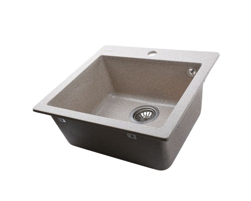 Гранітна мийка Globus Lux AOSTA мигдаль 490x455мм-А0008