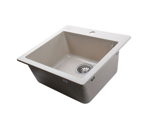 Гранітна мийка Globus Lux AOSTA пiщаний 490x455мм-А0004