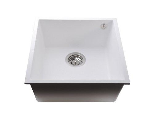 Гранітна мийка Globus Lux AMMER пiдстiльна, бiлий 440х440мм--А0007