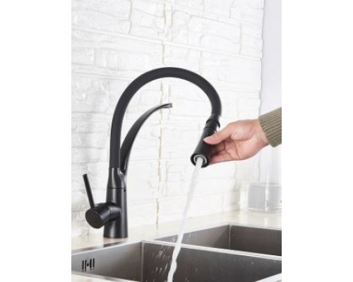 Змішувач для кухні  Globus lux BLACK G1925
