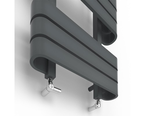 Рушникосушка дизайнерська IDEALE OLIVIA 11 8/850/500 антрацит (18915)