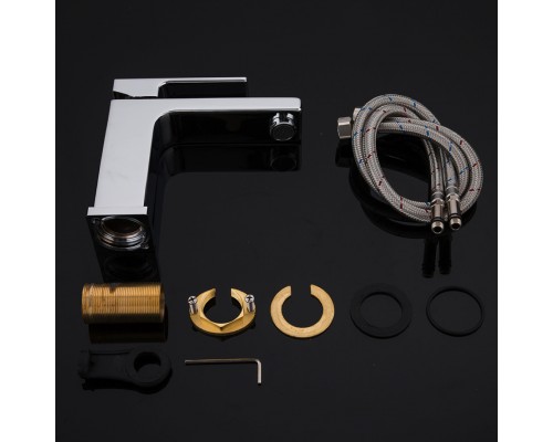 Змішувач для умивальника Gappo G1018 одноваж. лит. вилив лат. гайка Ø35 (хром)