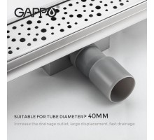 Душовий трап GAPPO G87007-2, 70х700 мм, нержавіюча сталь