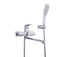 Змішувач для ванни Gappo G2250-8 одноваж. довг. поворот. вилив лат. Ø35 (хром)