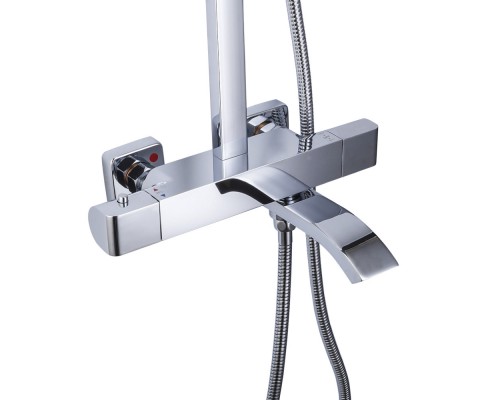 Душова система Gappo G2407-8 3х функц. одноваж. плоск. аератор лат. Ø35 (білий/хром)