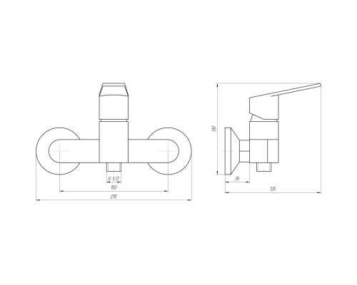 Змішувач для душа TOPAZ ZARA TZ 13701-H37