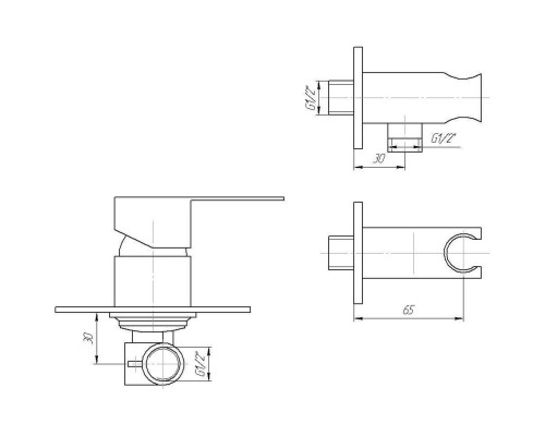 Змішувач гігієнічний TOPAZ BARTS TB-G 07735-H36