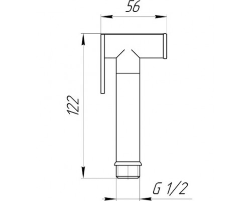 Душова гігієнічна стоп-лійка TOPAZ SH88-CR