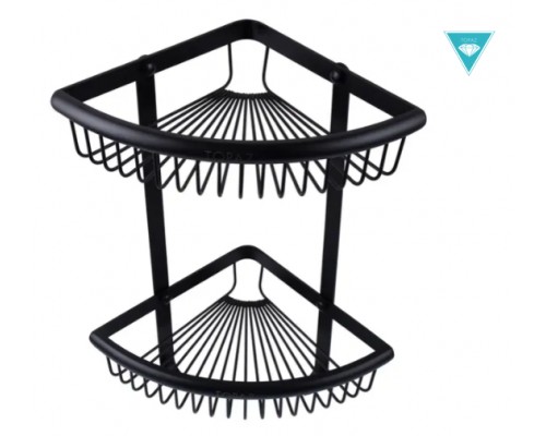 Полка подвійна кутова TOPAZ TKB-4115-2-BL