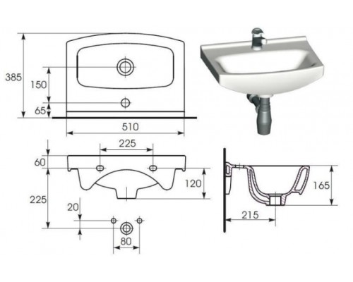 SWG Тумба Вісла Т-1 для умивальника Cersania 50