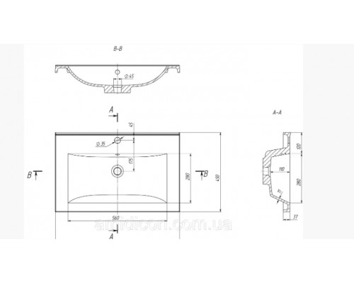 Умывальник Cosmopolitan 70 штучний камінь
