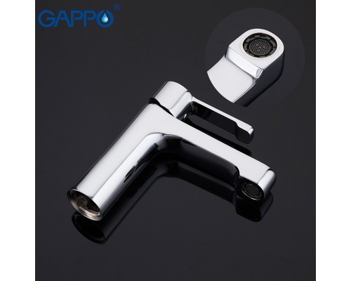 Змішувач для умивальника Gappo G1002-2 одноваж. лит. вилив лат. гайка Ø35 (хром)