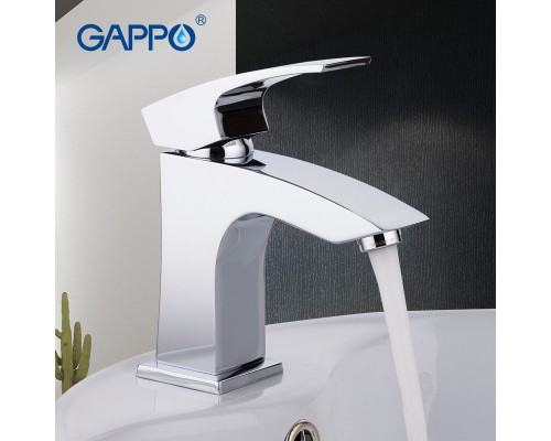 Змішувач для умивальника Gappo G1007 одноваж. лит. вилив лат. гайка Ø35 (хром)