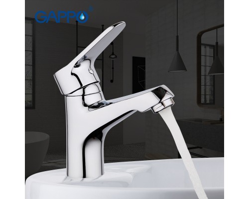 Змішувач для умивальника Gappo G1036 одноваж. лит. вилив лат. гайка Ø35