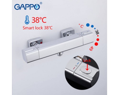 Змішувач для душу Gappo G2091  термостат лат. (хром)