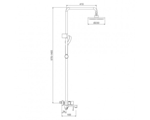 Душова система Gappo G2402-8 3х функц. одноваж. лат. Ø35 (білий/хром)