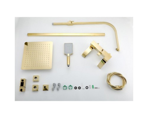 Душова система Gappo G2407-3 3х функц. плоск. аератор одноваж. лат. Ø35 (золото)