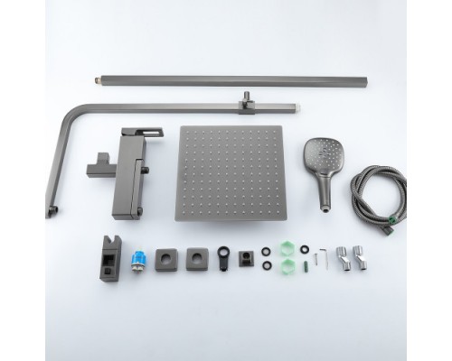 Душова система G2417-9 Gappo 3х функц. одноваж. лат. Ø35 (сірий Gungrey)