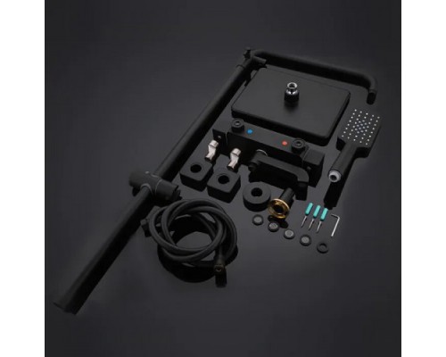 Душова система Gappo G2491-6 термостат 3х функц. лат. (чорний)