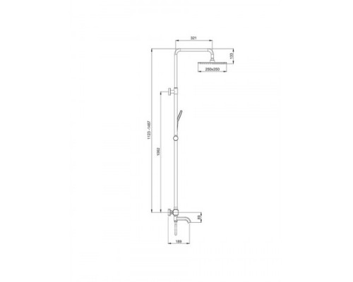 Душова система Gappo G2491-8 термостат 3х функц. одноваж. лат. (білий)
