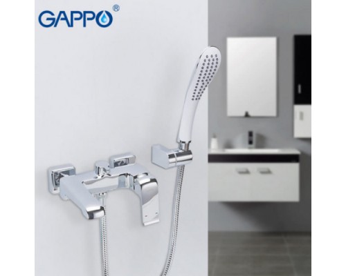 Змішувач для ванни Gappo G3250-8 одноваж. кор. лит. вилив лат. Ø35 (хром)