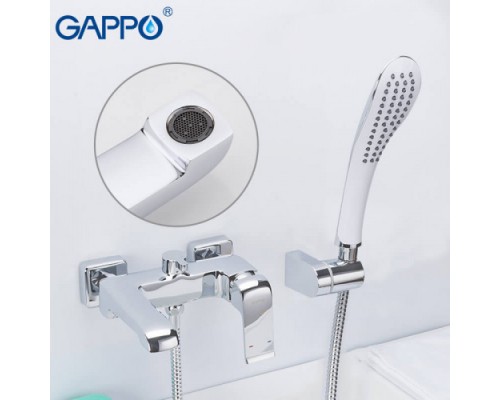 Змішувач для ванни Gappo G3250-8 одноваж. кор. лит. вилив лат. Ø35 (хром)