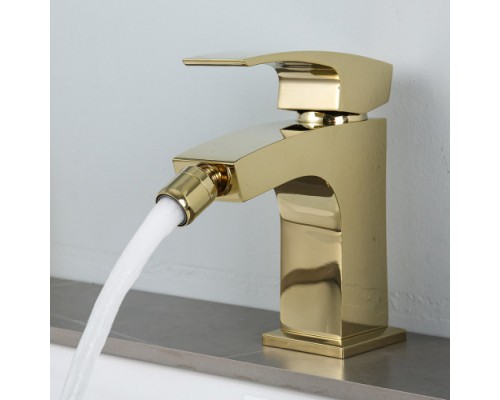 Змішувач для біде Gappo G5007-3 одноваж. лит. вилив лат. гайка Ø35 (золото)