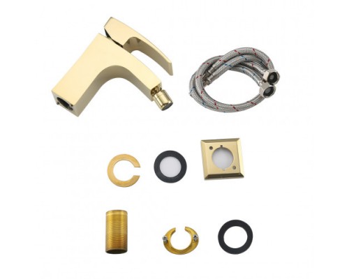 Змішувач для біде Gappo G5007-3 одноваж. лит. вилив лат. гайка Ø35 (золото)