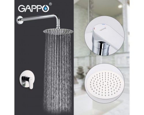 Душова система Gappo G7101 вбуд. 1 функц. одноваж. лат. Ø35 (хром)
