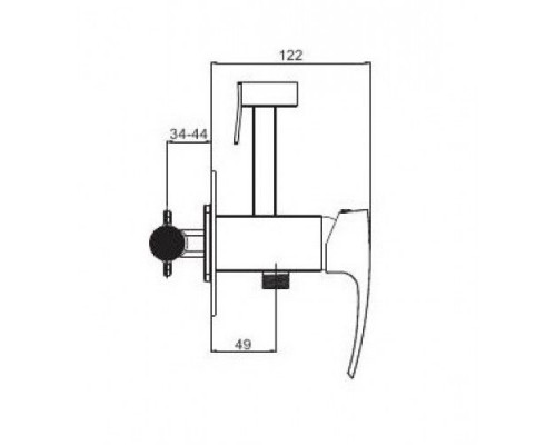 Гігієнічний душ Gappo G7207-3 вбудований одноваж. лат. Ø35 (золото)