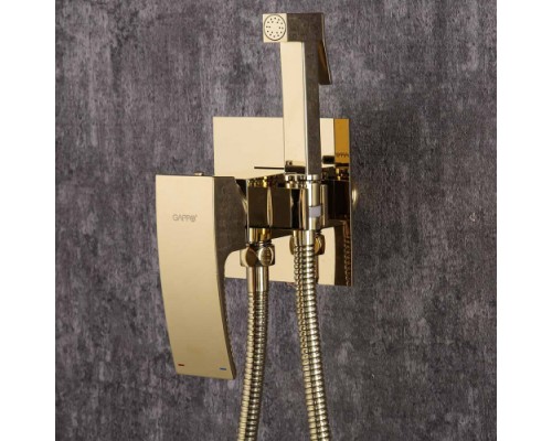 Гігієнічний душ Gappo G7207-3 вбудований одноваж. лат. Ø35 (золото)