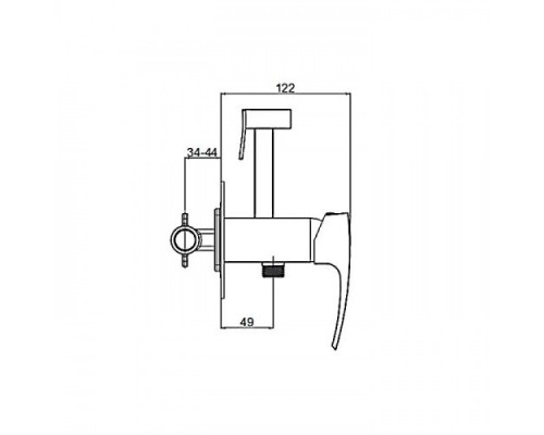 Гігієнічний душ Gappo G7207-4 вбудований одноваж. лат. Ø35 (бронза)