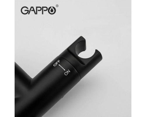 Гігієнічний душ Gappo G7290-6 вбудований термостат лат. (чорний)