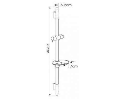 душ стійка Gappo G8008  + комплект (мильниця, лійка, шланг)
