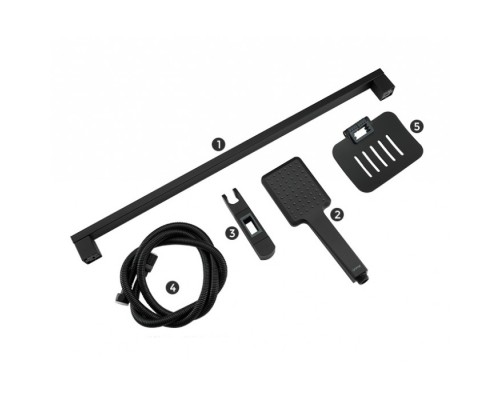 настінна стійка Gappo G8013  + мильниця, латунь (чорний)