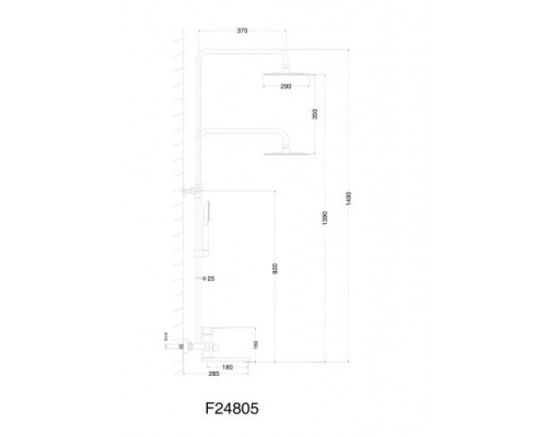Змішувач для душу FRAP F24805 система нерж. сталь (сатин)