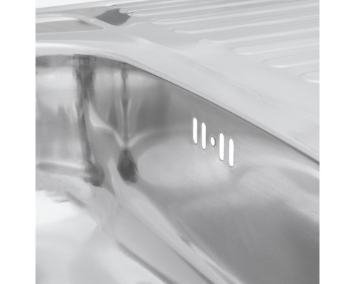 Кухонна мийка накладна Kroner KRP Polierte - 6080L (0,6 мм)