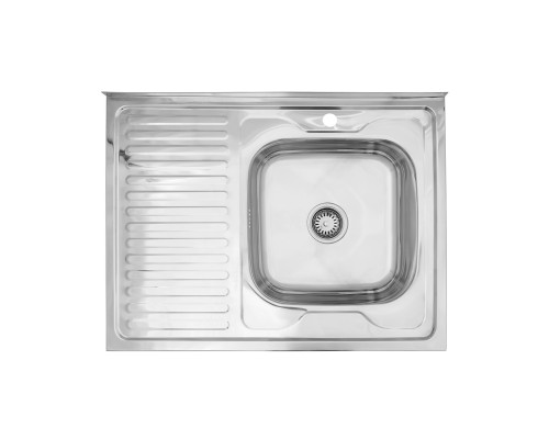 Кухонна мийка накладна Kroner KRP Polierte - 6080R (0,6 мм)
