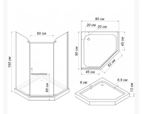 BRAVO  Душова кабіна BRAVO RABA 90