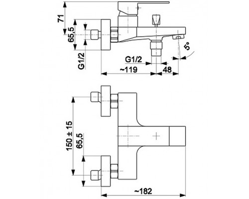 ARMATURA 5134-010-00 LOGON Змішувач  для ванни CHROM