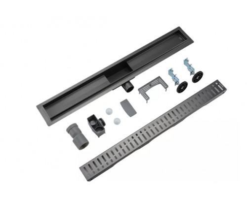 Душовий трап GAPPO G87007-39, 70х700 мм, нержавіюча сталь, колір GUNGREY